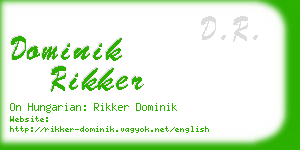 dominik rikker business card